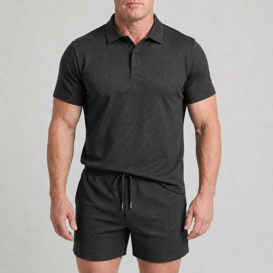 Capri Set β Menβs Ultra Comfortable Shorts and Polo Shirt