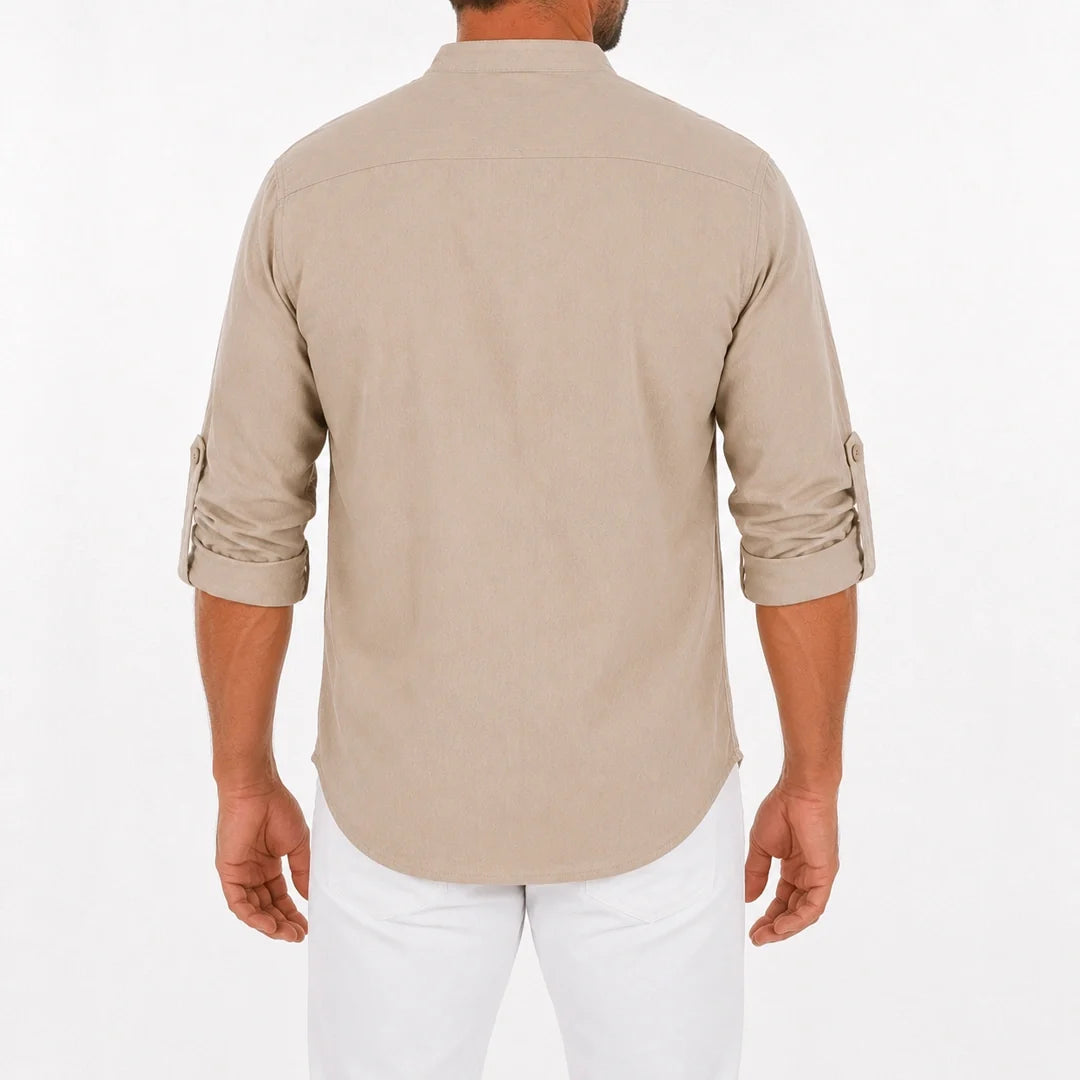 Caspian Men’s Relaxed-Fit Lace-Up Shirt