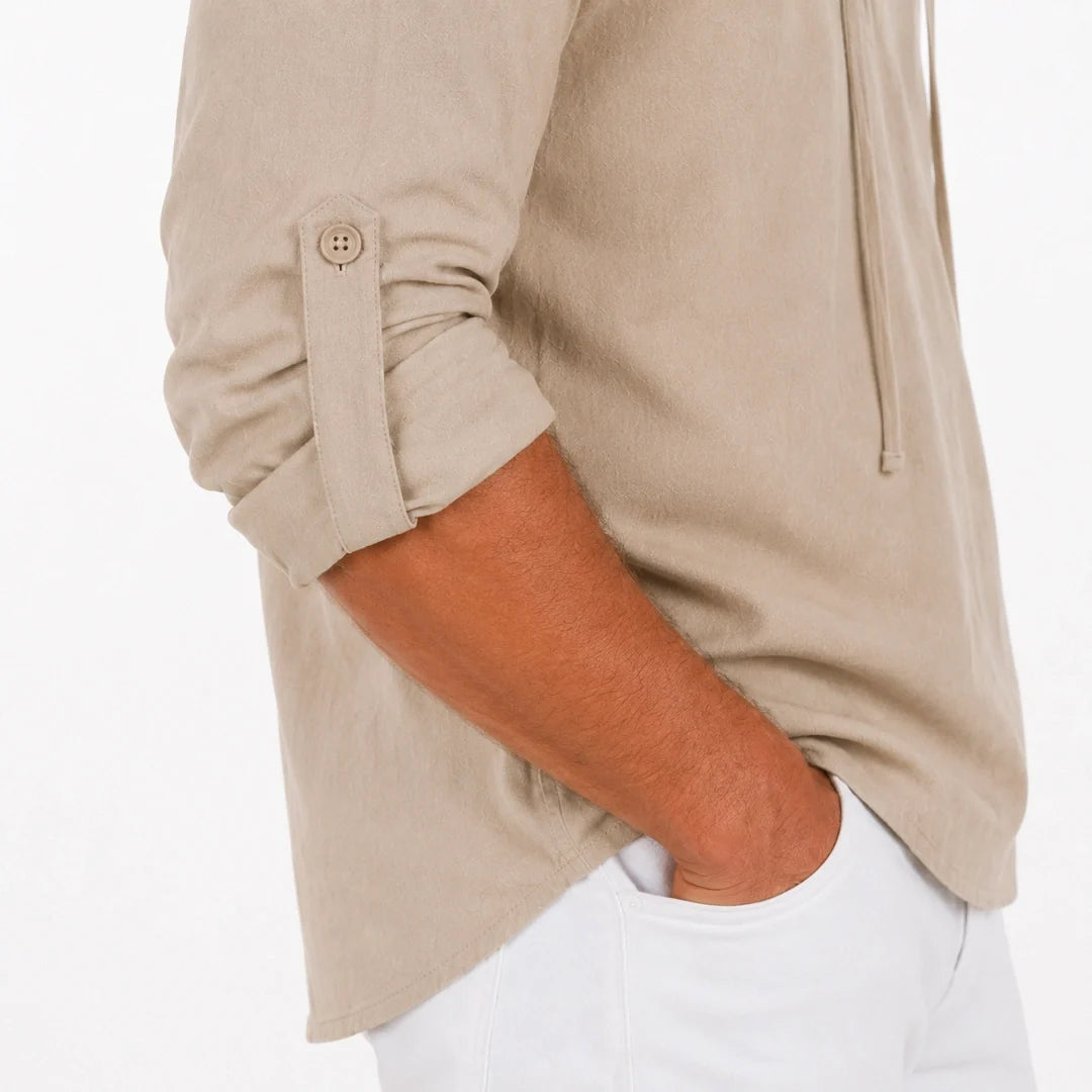 Caspian Men’s Relaxed-Fit Lace-Up Shirt