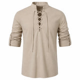 Caspian Men’s Relaxed-Fit Lace-Up Shirt